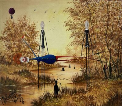 They carry smelly laziness - a painting by Jarosław Kiełczyński