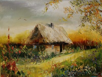 Chata - a painting by Alfred Anioł