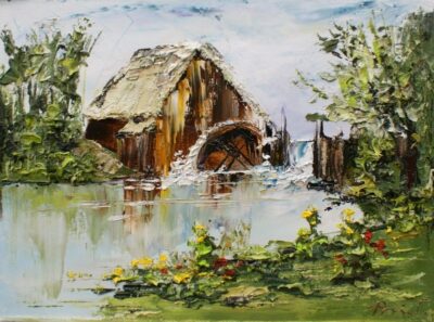 Młyn - a painting by Alfred Anioł