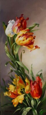 Tulipany - a painting by Marian Jesień