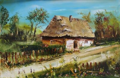 Chata - a painting by Alfred Anioł