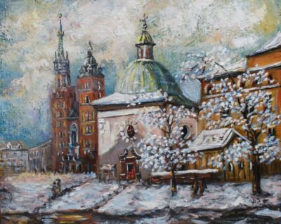 Kraków zimą - a painting by Artur Partycki