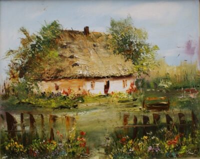 Chata - a painting by Alfred Anioł