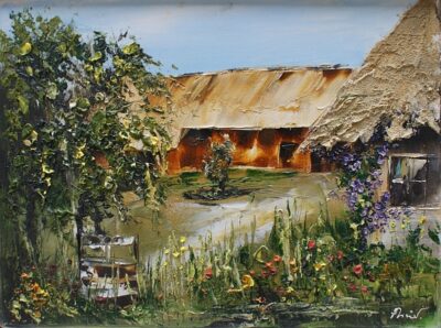 Pejzaż wiejski - a painting by Alfred Anioł