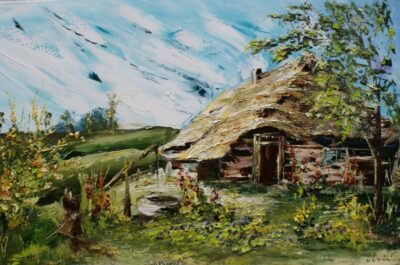 Chata - a painting by Alfred Anioł