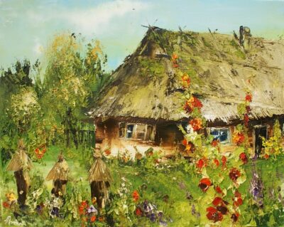 Chata - a painting by Alfred Anioł