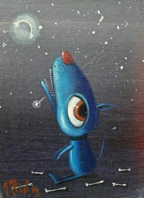 Życie nocne - a painting by Jarosław Kiełczyński