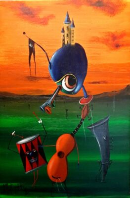 Człowiek orkiestra - a painting by Jarosław Kiełczyński