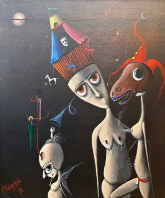 Uważaj co mówisz - a painting by Jarosław Kiełczyński