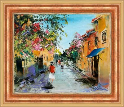 Uliczka - a painting by Alfred Anioł