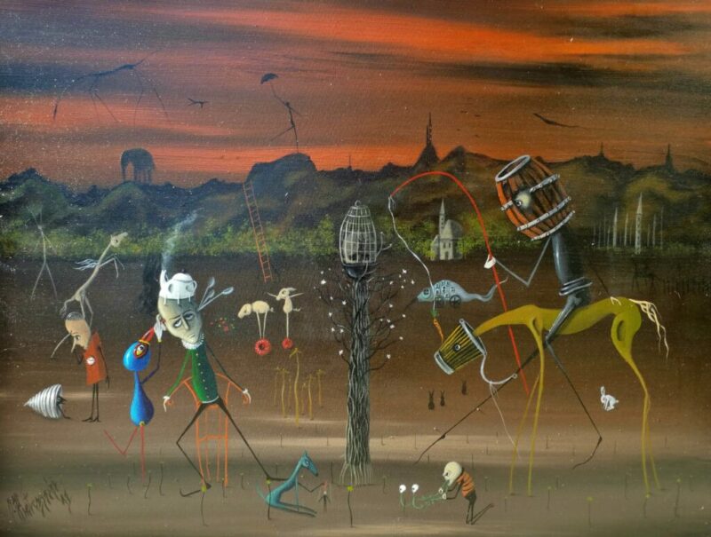 Drabina do innej krainy - a painting by Jarosław Kiełczyński