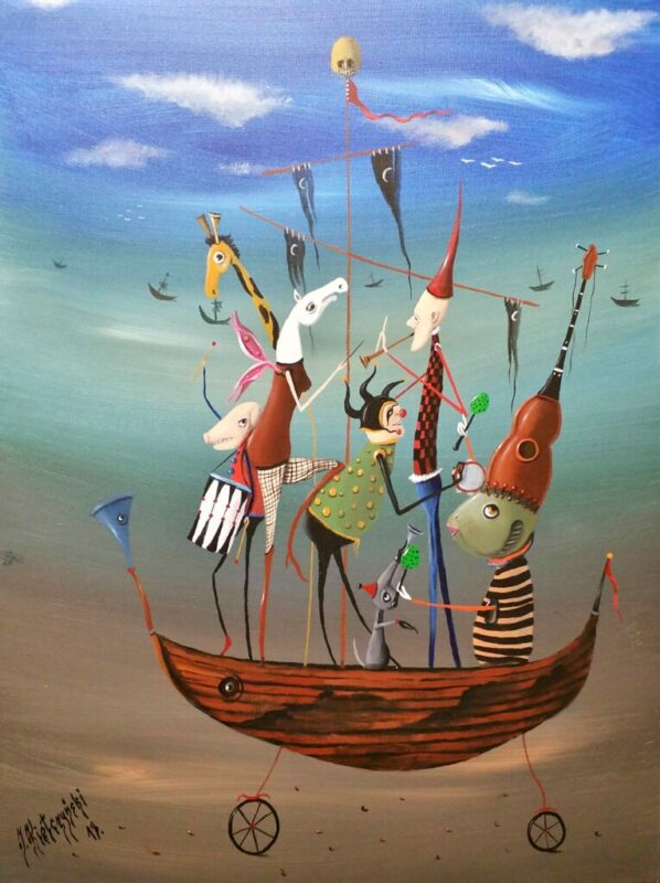 Okręt szaleńców - a painting by Jarosław Kiełczyński