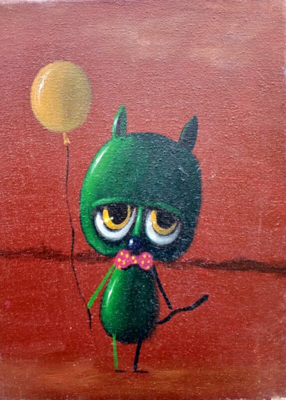 Zielony stworek - a painting by Jarosław Kiełczyński