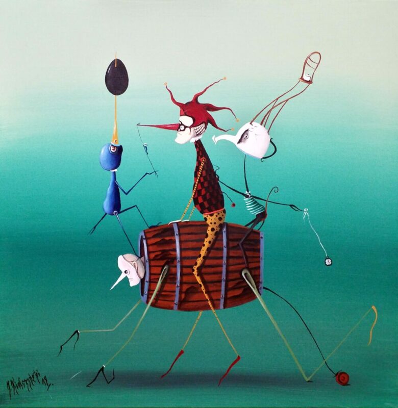 Beczka - a painting by Jarosław Kiełczyński