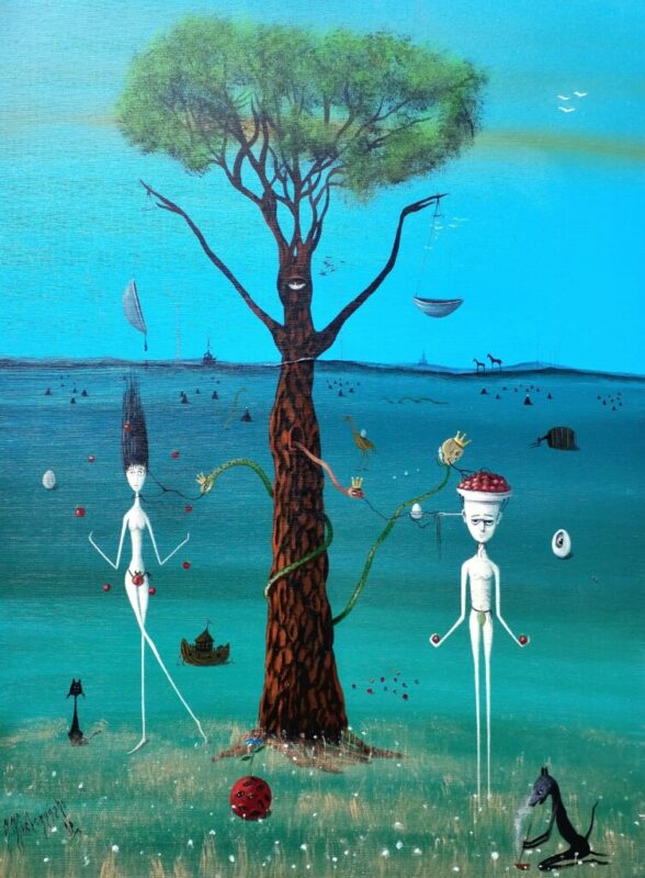 Adam i Ewa - a painting by Jarosław Kiełczyński