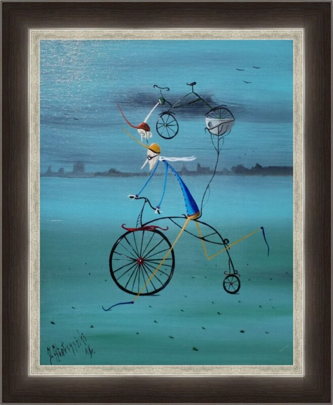 Rowerzyści - a painting by Jarosław Kiełczyński