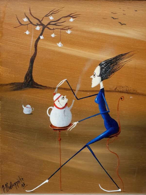 Kawiarka - a painting by Jarosław Kiełczyński