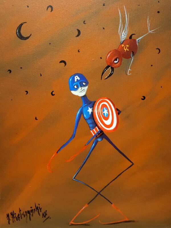 Kapitan Ameryka - a painting by Jarosław Kiełczyński