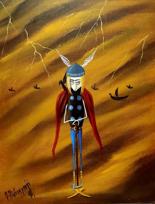 Thor - a painting by Jarosław Kiełczyński