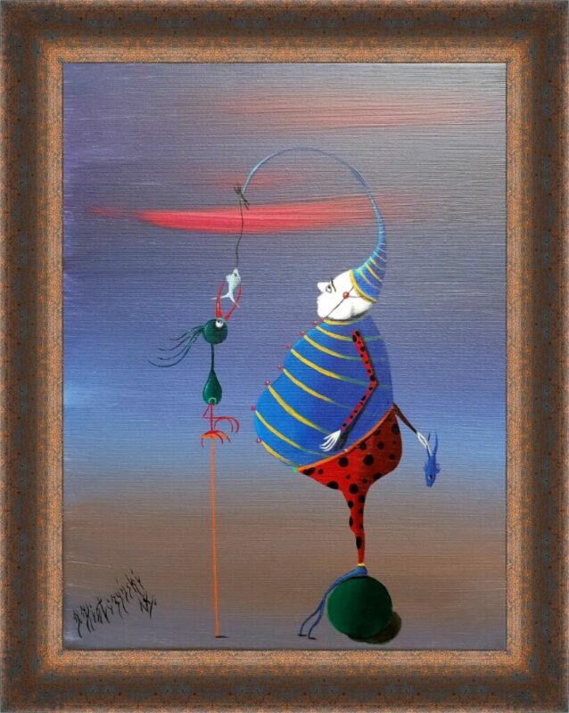 Gruby na rybach - a painting by Jarosław Kiełczyński