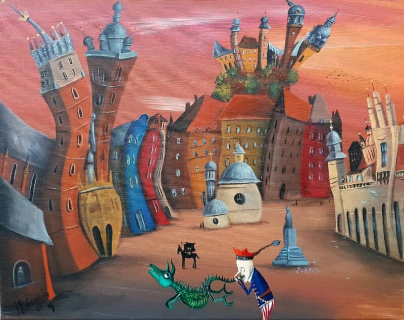 Kraków - a painting by Jarosław Kiełczyński