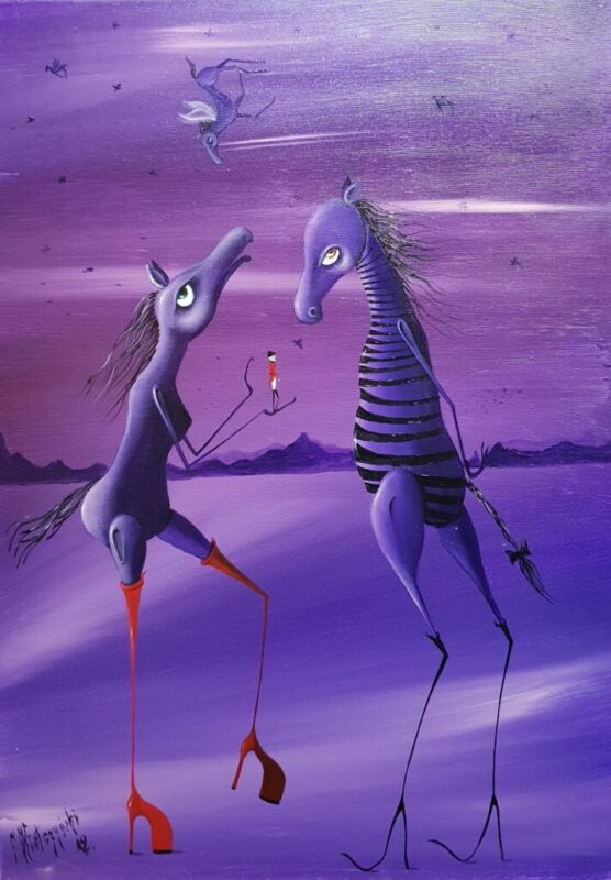 Dżentelmen na posyłki - a painting by Jarosław Kiełczyński