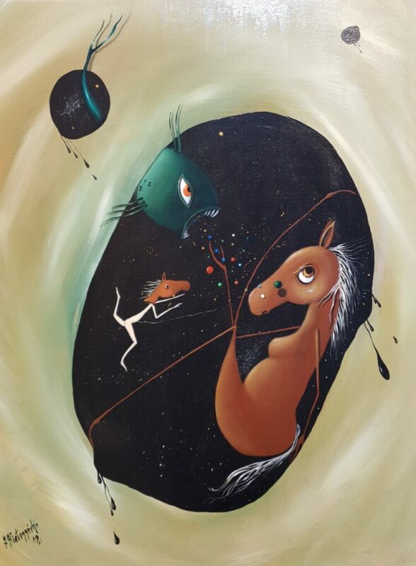 Czarna dziura - a painting by Jarosław Kiełczyński