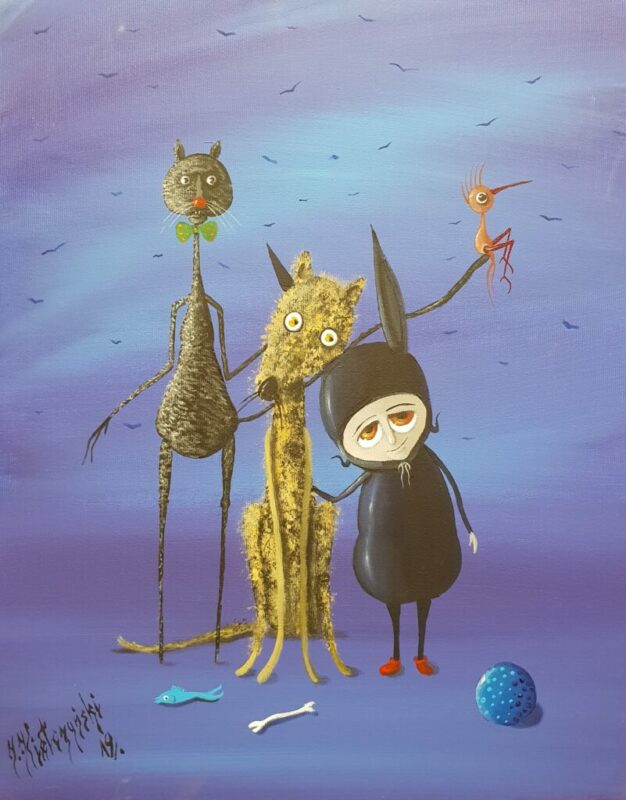 Szczęśliwa rodzinka - a painting by Jarosław Kiełczyński