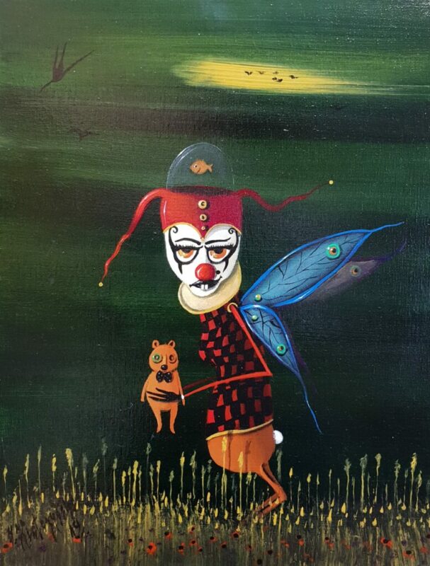 Pajac - a painting by Jarosław Kiełczyński