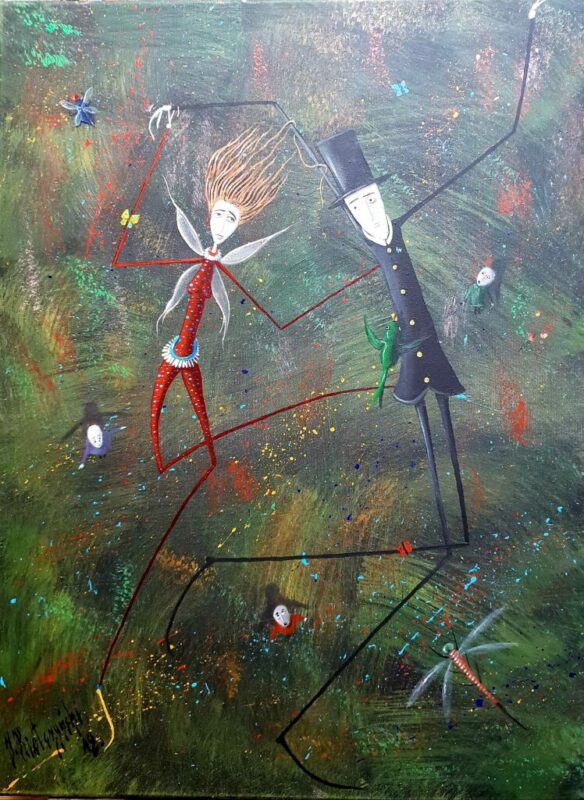 Nadlatują - a painting by Jarosław Kiełczyński