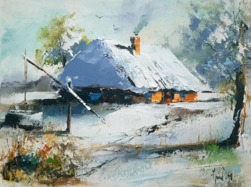 Zima - a painting by Alfred Anioł