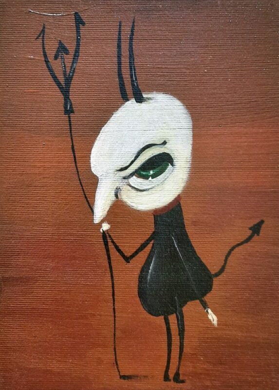 Devil - a painting by Jarosław Kiełczyński