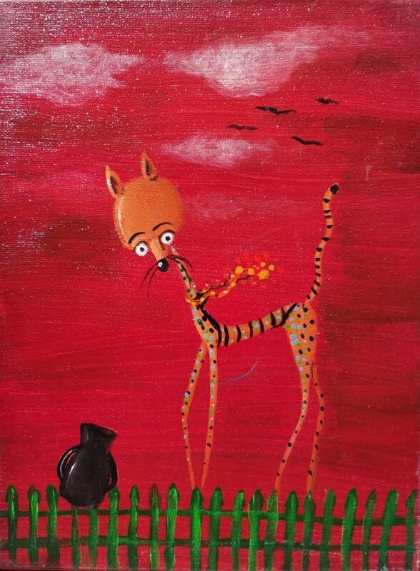 Kotek - a painting by Jarosław Kiełczyński