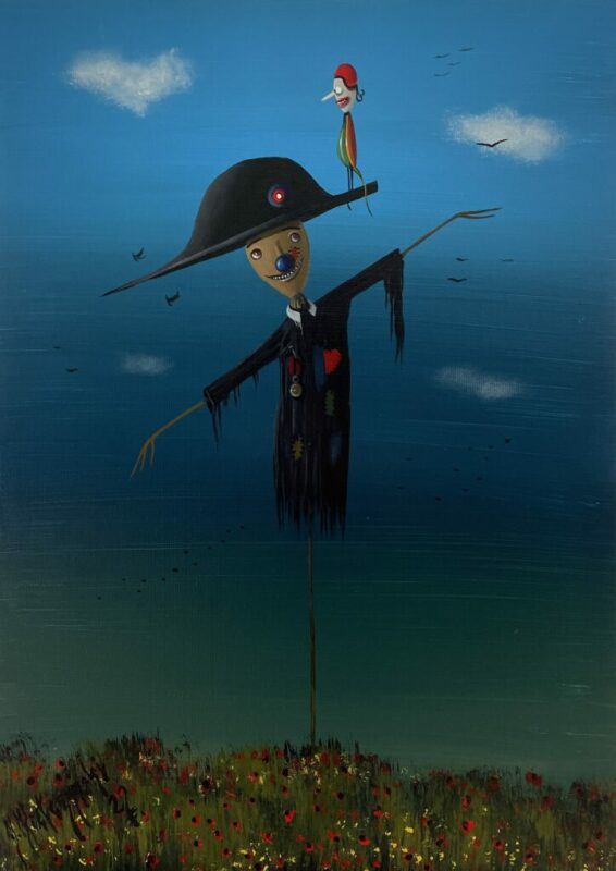 Scarecrow - a painting by Jarosław Kiełczyński