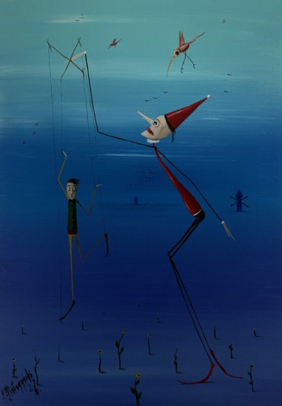 Adventures of Gepetto - a painting by Jarosław Kiełczyński