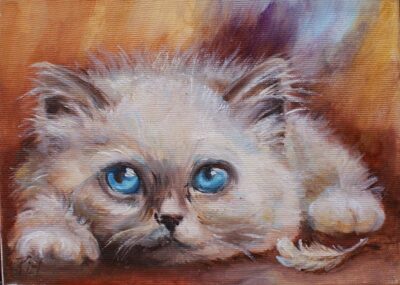 Kot - a painting by Przemiła Kościelna