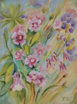 Kwiaty - a painting by Przemiła Kościelna