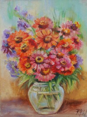 Kwiaty - a painting by Przemiła Kościelna