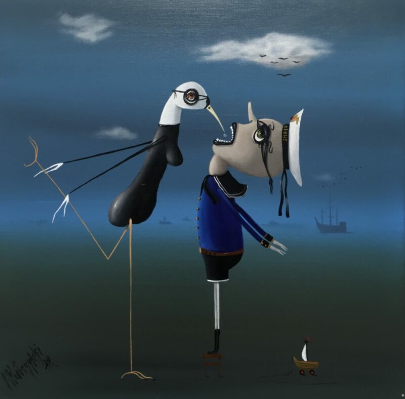 Egzamin na marynarza - a painting by Jarosław Kiełczyński