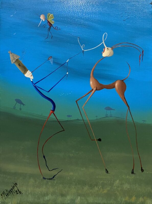 Senne marzenia pszczelarza figlarza - a painting by Jarosław Kiełczyński