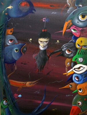 Obserwatorzy - a painting by Jarosław Kiełczyński