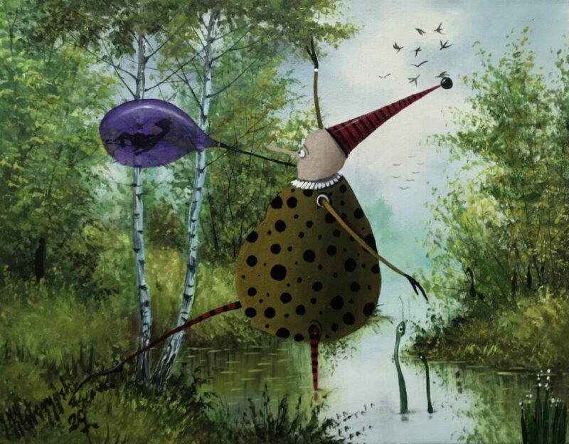 Balonowe bydlę - a painting by Jarosław Kiełczyński