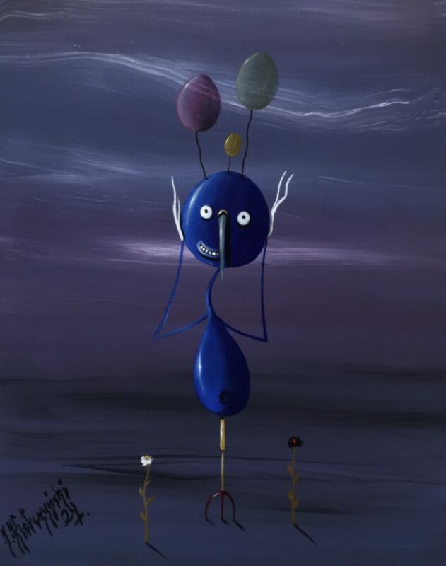 Niebieski - a painting by Jarosław Kiełczyński