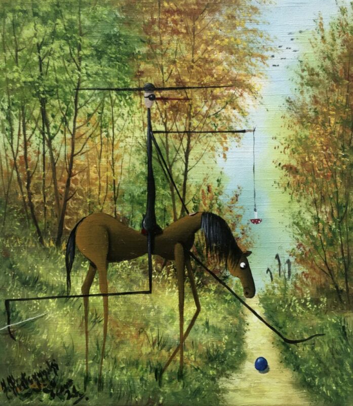 W pogoni za szczęściem - a painting by Jarosław Kiełczyński