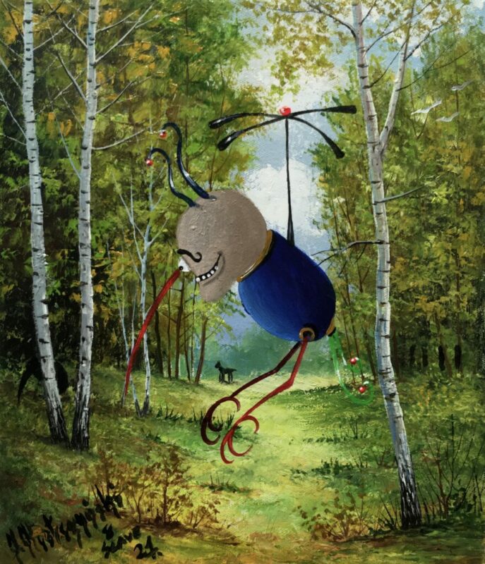 Nakręcony - a painting by Jarosław Kiełczyński