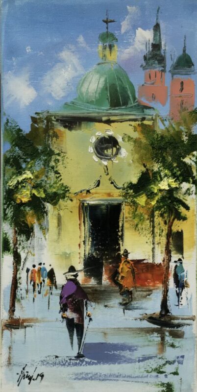 Kościół św. Wojciecha - a painting by Alfred Anioł