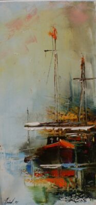 Statek - a painting by Alfred Anioł