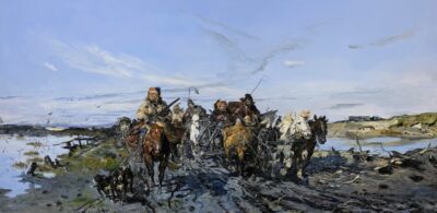 Hunting trip - a painting by Zbigniew Cortez Zając