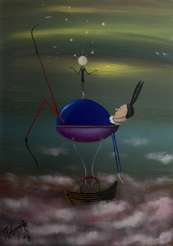 Cat’s cradle - a painting by Jarosław Kiełczyński