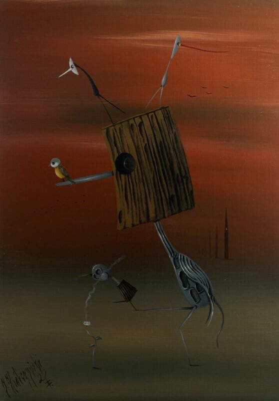 Misty in roots - a painting by Jarosław Kiełczyński